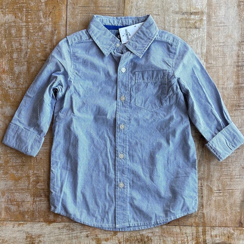 NWT Oshkosh Boys Striped Shirt size 6